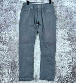 Gustin Slim Fit Jeans 30 x 30 Mens Raw Denim Gray Selvedge